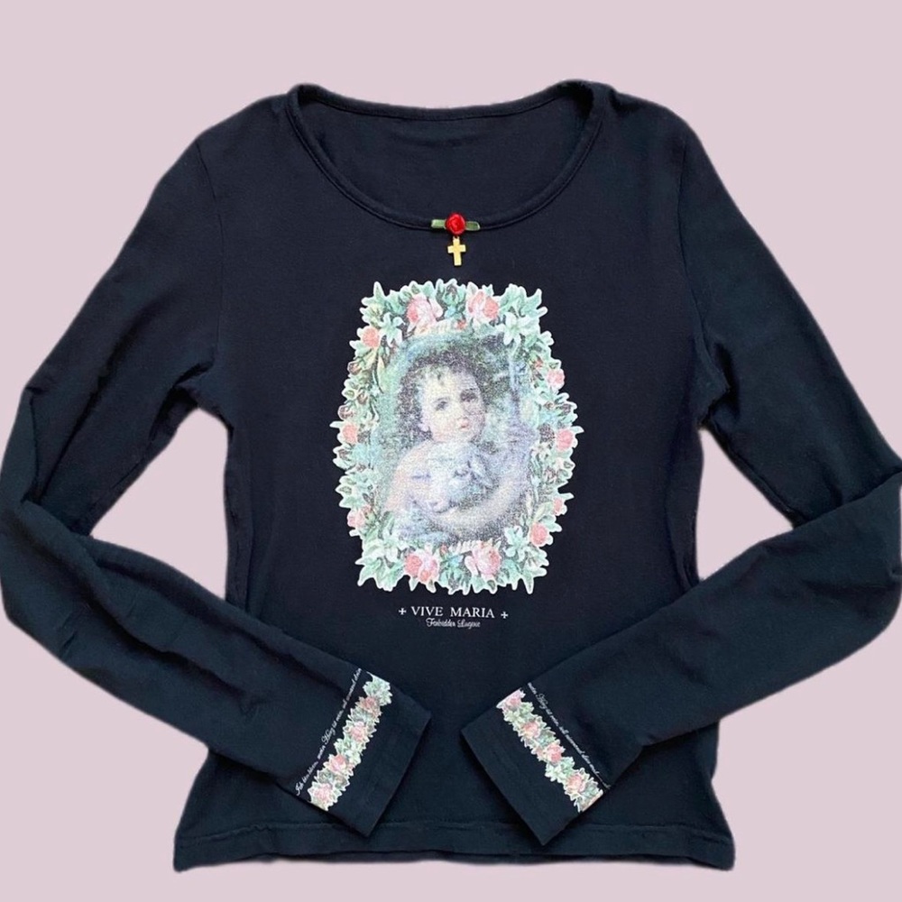 Vive maria long sleeve graphic top